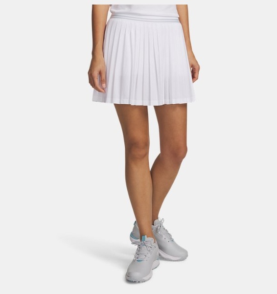 Beyaz Kadın UA Drive Pileli Şort Etek