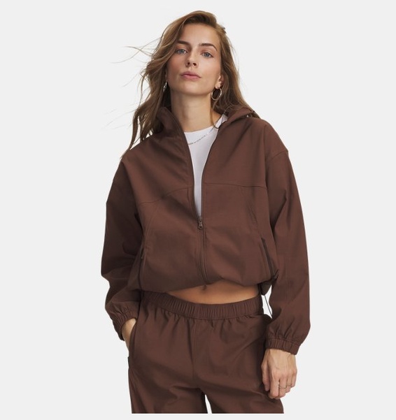 Kahverengi Kadın UA Unstoppable Woven Fermuarlı Ceket
