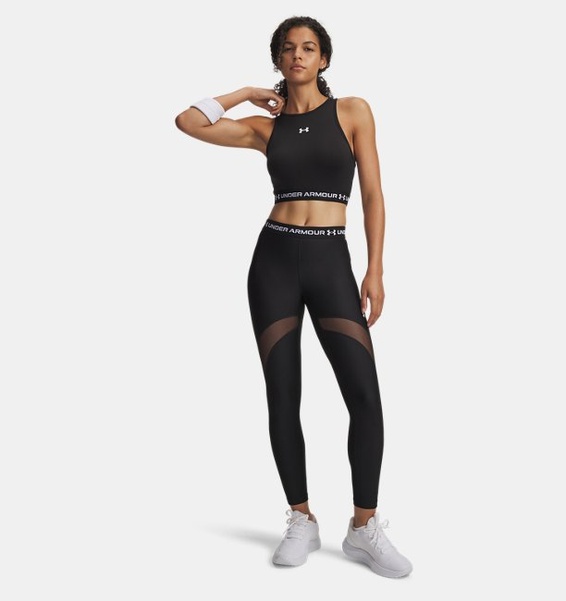 Siyah Kadın UA HeatGear Mesh Tayt