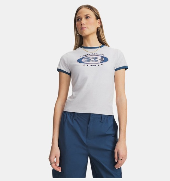 Gri Kadın UA Ringer Grx T-Shirt