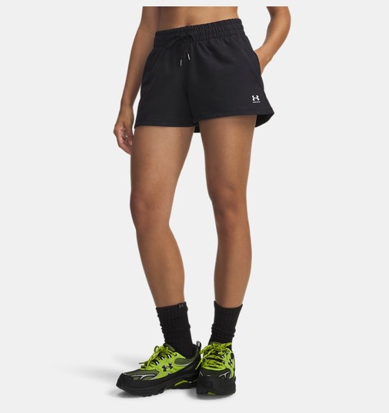 Siyah Kadın UA Sport Terry Şort