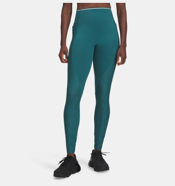 Yeşil Kadın UA Halo Jacquard Tayt