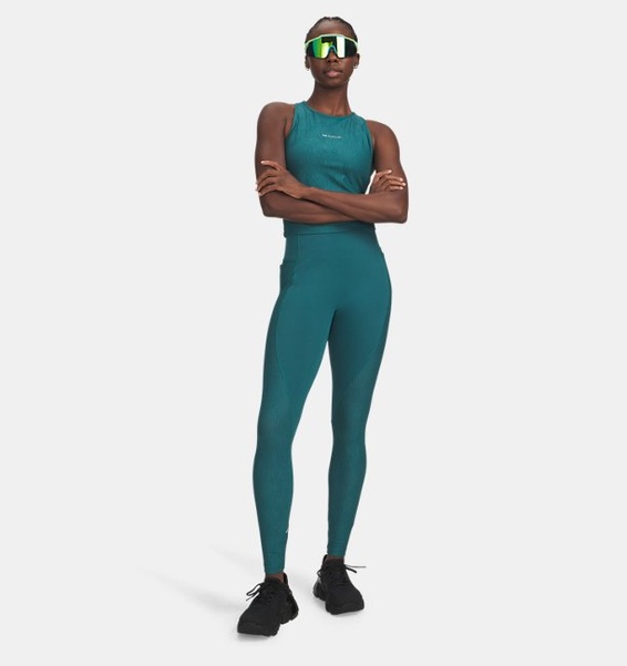 Yeşil Kadın UA Halo Jacquard Tayt