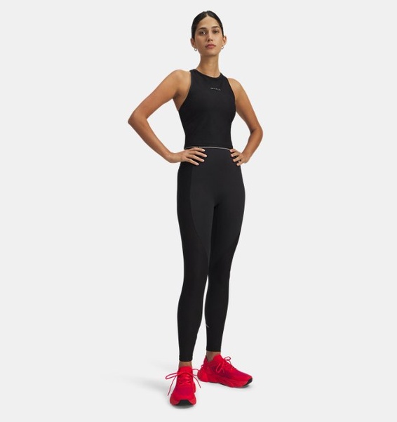 Siyah Kadın UA Halo Jacquard Tayt