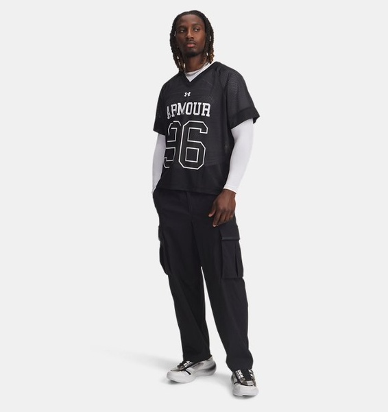 Siyah Erkek UA Mesh Jersey T-Shirt