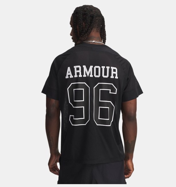 Siyah Erkek UA Mesh Jersey T-Shirt