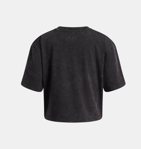 Siyah Kız Çocuk UA Rival Wash Kısa Kollu T-Shirt