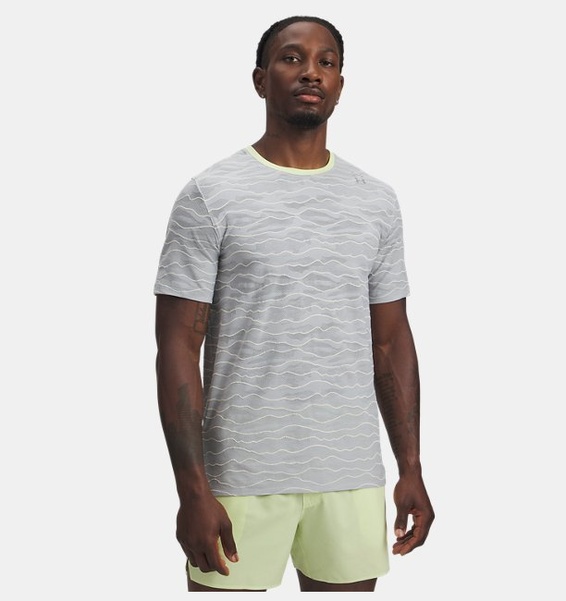 Beyaz Erkek UA Halo Jacquard Kısa Kollu T-Shirt