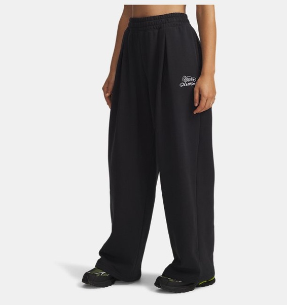 Siyah Kadın UA Rival Fleece Script Eşofman Altı