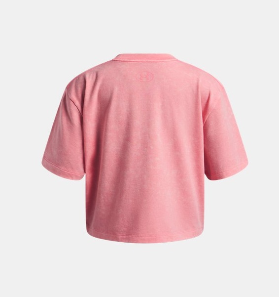 Pembe Kız Çocuk UA Rival Wash Kısa Kollu T-Shirt