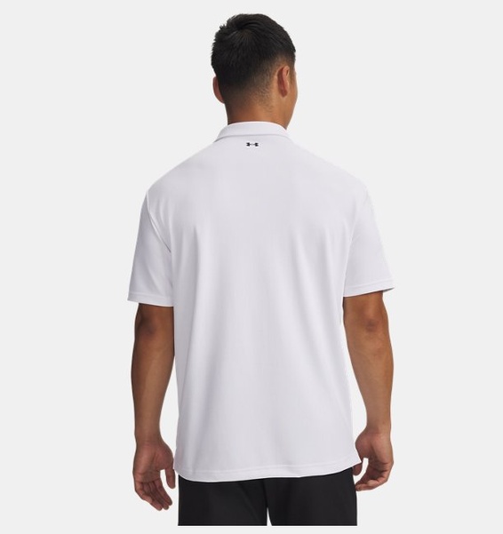 Beyaz Erkek UA T2G Pique Polo T-Shirt