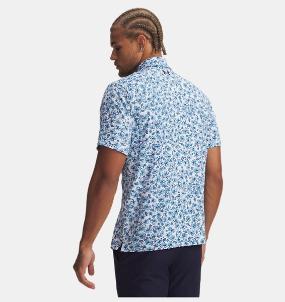 Beyaz Erkek UA Playoff 3.0 Basklı Polo T-shirt