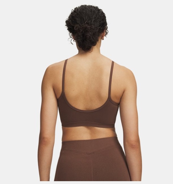 Kahverengi Kadın UA Seamless Cotton Low Spor Sütyeni
