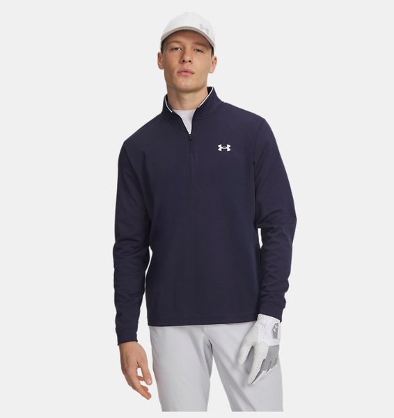 Lacivert Erkek UA Matchplay 1/4 Fermuarlı Uzun Kollu T-Shirt