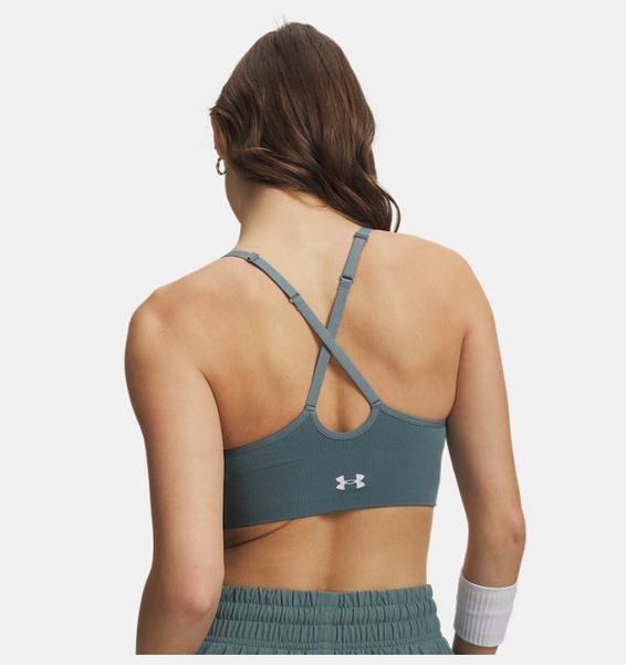 Mavi Kadın UA Vanish Dikişsiz Low Spor Sütyeni