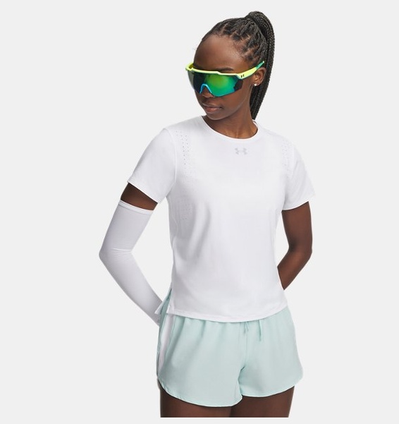 Beyaz Kadın UA Velociti Pro Kısa Kollu T-Shirt