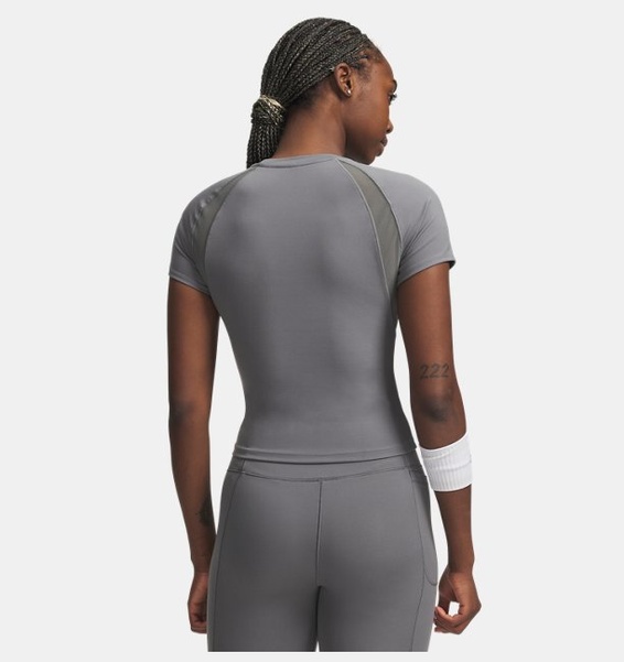 Yeşil Kadın UA Motion Mesh Kısa Kollu T-Shirt