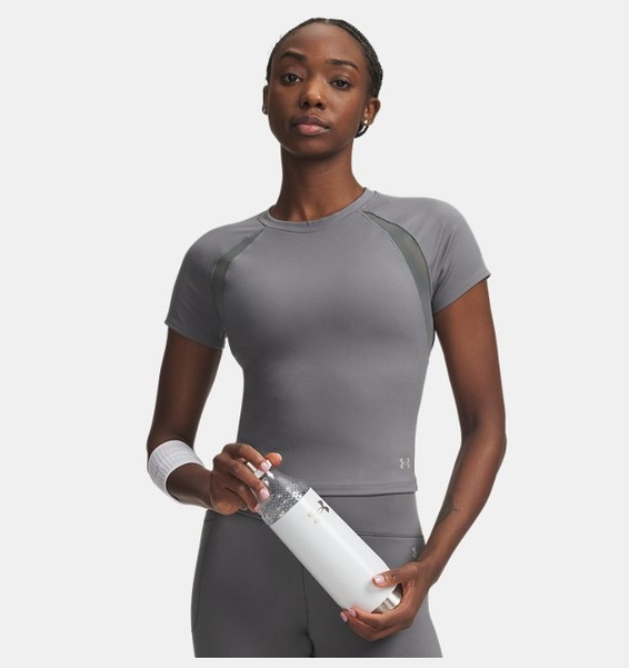 Yeşil Kadın UA Motion Mesh Kısa Kollu T-Shirt