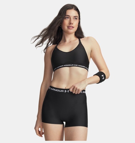 Siyah Kadın UA Crossback Low Spor Sütyeni