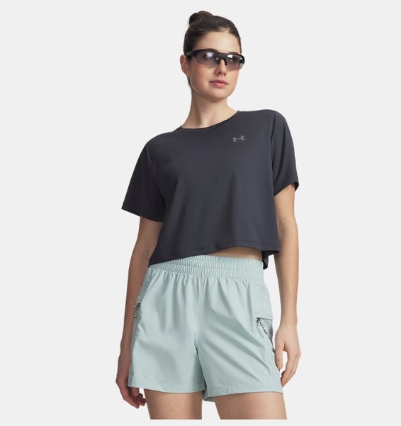 Antrasit Kadın UA Explor Trail Run Graphic T-Shirt