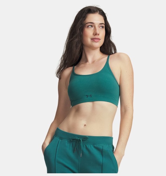 Yeşil Kadın UA Seamless Cotton Low Spor Sütyeni