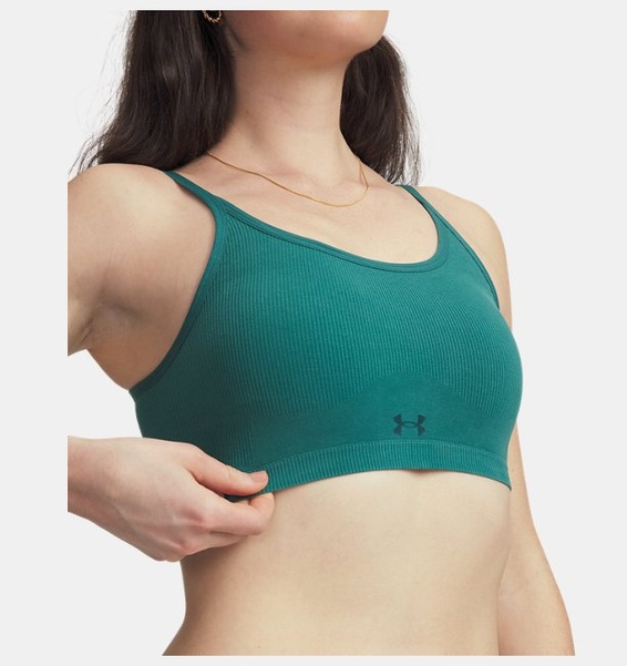 Yeşil Kadın UA Seamless Cotton Low Spor Sütyeni