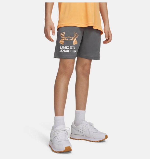 Çocuk UA Tech Logo Şort Yeşil