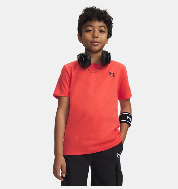 Erkek Çocuk UA Sportstyle LC T-shirt Kırmızı