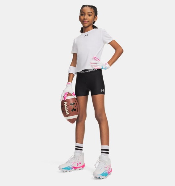 Siyah Kız Çocuk UA Heatgear Şort