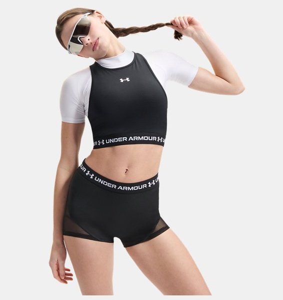 Siyah Kadın UA Heatgear Mesh Atlet