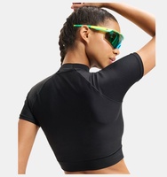 Kadın UA HeatGear Crop Mock Kısa Kollu T-Shirt