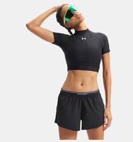 Kadın UA HeatGear Crop Mock Kısa Kollu T-Shirt