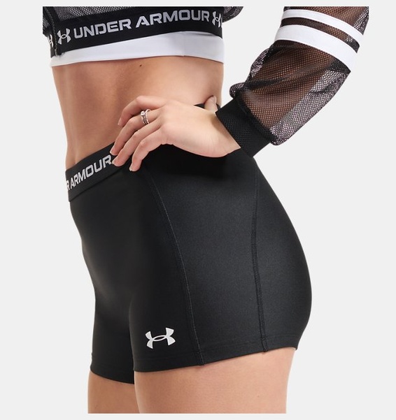 Siyah Kadın UA Heatgear Kısa Tayt