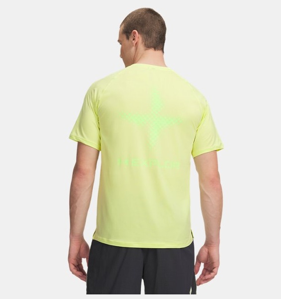 Yeşil Erkek UA Explor Trail Run Graphic Kısa Kollu T-Shirt