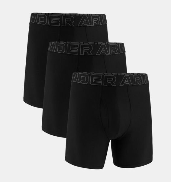 Siyah Erkek UA Performance Tech 6" Boxerjock - 3'lü Paket