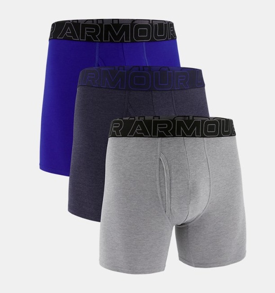 Lacivert Erkek UA Performance Cotton 6" Boxerjock - 3'lü Paket