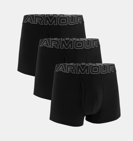 Siyah Erkek UA Performance Cotton 3" Boxerjock - 3'lü Paket