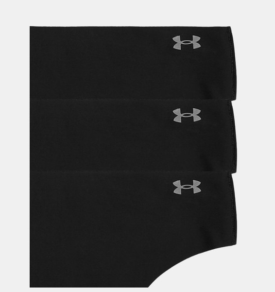 Siyah Kadın UA Pure Stretch İz Yapmayan Tanga 3’lü Paket