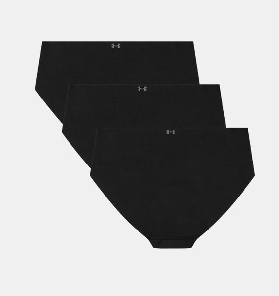 Siyah Kadın UA Pure Stretch İz Yapmayan Hipster 3’lü Paket