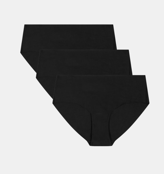 Siyah Kadın UA Pure Stretch İz Yapmayan Hipster 3’lü Paket