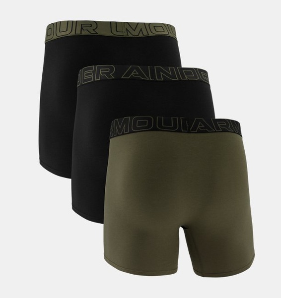 Siyah Erkek UA Performance Cotton 6" Boxerjock - 3'lü Paket