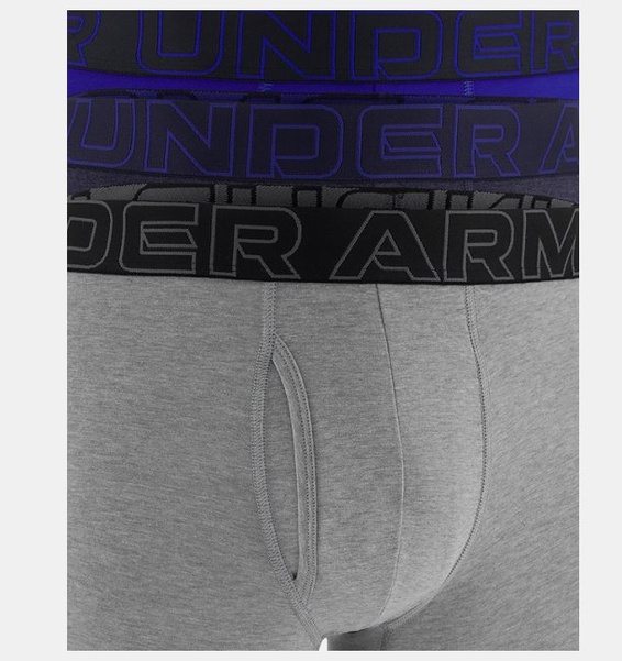 Lacivert Erkek UA Performance Cotton 3" Boxerjock - 3'lü Paket