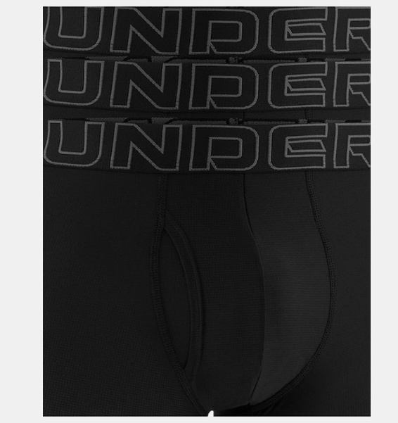 Siyah Erkek UA Performance Tech Mesh -Solid 9 In 3'lü Paket İç Giyim