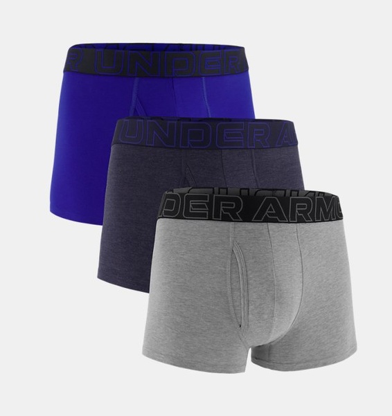 Lacivert Erkek UA Performance Cotton 3" Boxerjock - 3'lü Paket