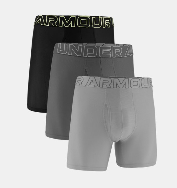 Gri Erkek UA Performance Tech Mesh -Solid 6 in 3'lü İç Giyim