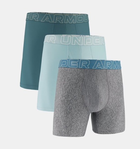 Mavi Erkek UA Performance Tech 6" Boxerjock - 3'lü Paket