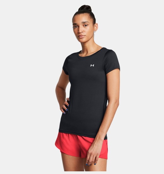 Siyah Kadın UA Tech Mesh Kısa Kollu T-shirt