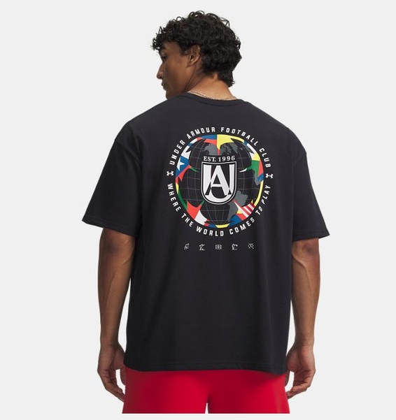 Siyah Erkek UA Flag Heavyweight Kısa Kollu T-Shirt