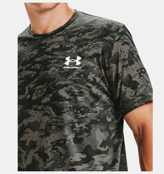 Yeşil Erkek UA ABC Camo Kısa Kollu T-shirt