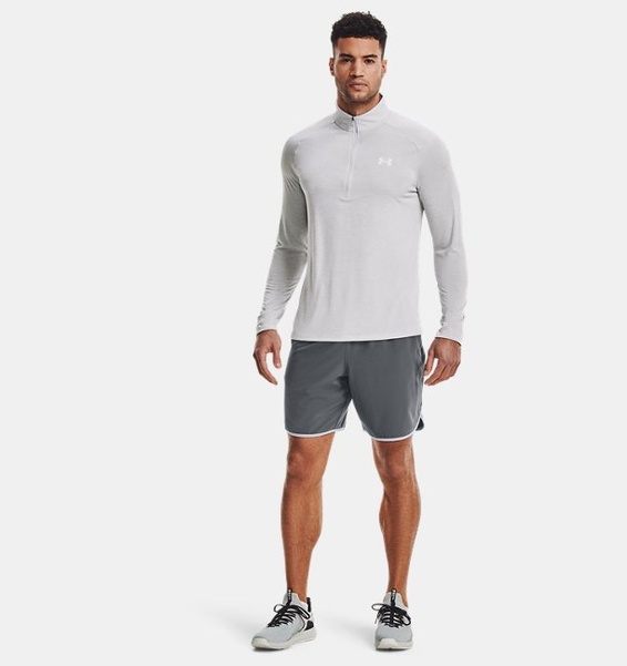 Gri Erkek UA Tech 2.0 1/2 Fermuarlı Uzun Kollu T-shirt